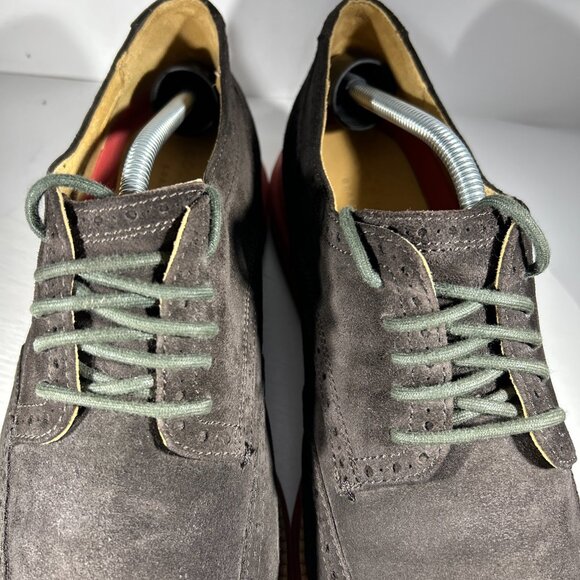 Cole Haan Grand Mens Size 12 M Shoes Knit Sneakers Wingtip Brown Red USED TWICE - Picture 3 of 12